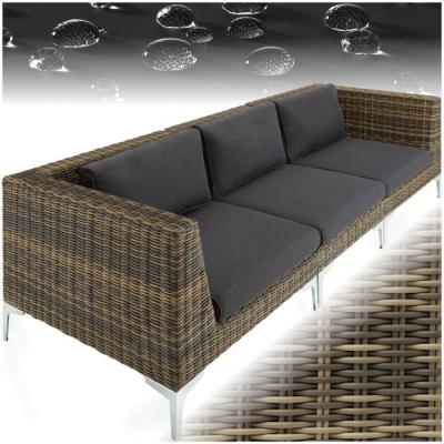 TECTAKE Ensemble de jardin modulable en rotin Villanova marron naturel