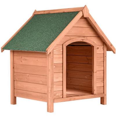 TECTAKE  Niche pour Chien en Bois ext&eacute;rieure avec 1 Toit 72 cm x 65 cm x 83 cm Marron