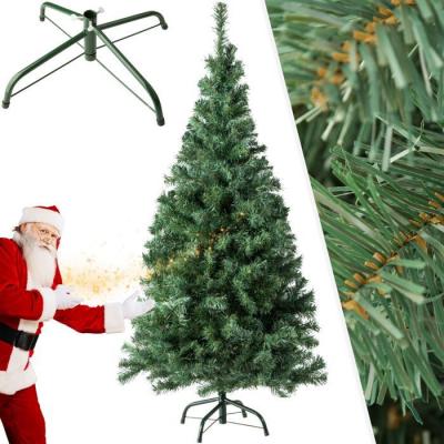 Sapin de No&euml;l artificiel en PVC 180 cm naturel et volumineux vert