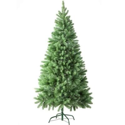 Sapin de No&euml;l artificiel en PVC avec support naturel vert
