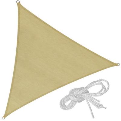 TECTAKE  Voile d'ombrage triangulaire, beige - 360 x 360 x 360 cm