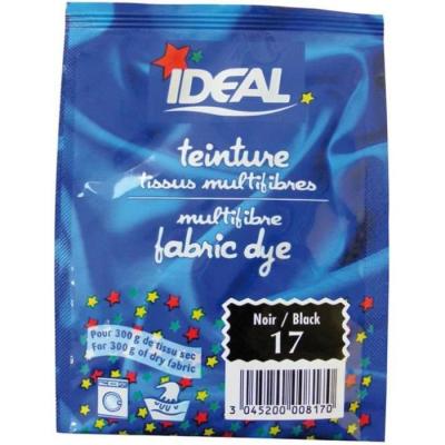 IDEAL  Teinture Tissus multifibres (pour 200 g de tissu sec) - Noir 17