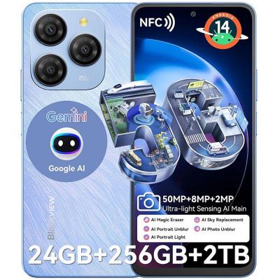 BLACKVIEW Smartphone  SHARK 9 5G 6,67 pouces NFC Android 14 5G 24 Go/258 Go bleu