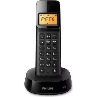 PHILIPS T&eacute;l&eacute;phone fixe sans fil  D1601B Noir