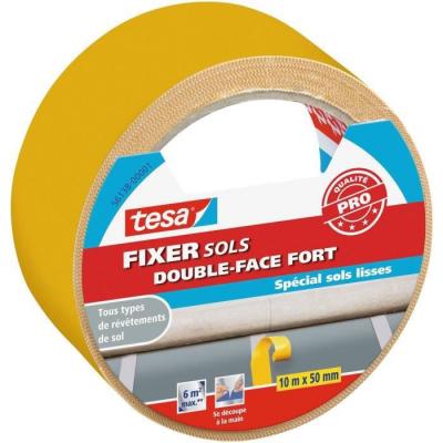 TESA  Fixer sol double face adh&eacute;sion forte - 10 m x 50 mm