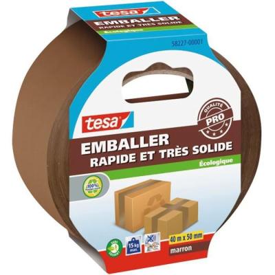 TESA  Premium Ecologo Emballer Fermer Carton Brun, 40m x 50mm