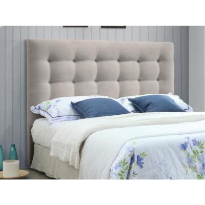 VENTE UNIQUE Vente-unique T&ecirc;te de lit capitonn&eacute;e FRANCESCO - 140 cm - Tissu - Beige