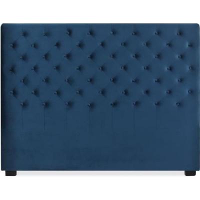 INTENSEDECO INTENSE DECO T&ecirc;te de lit capitonn&eacute;e Constance 160cm Velours Bleu Fonc&eacute;