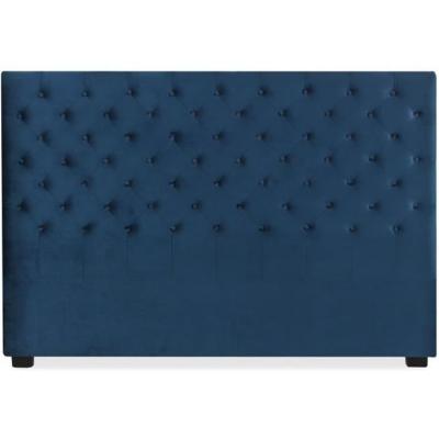 INTENSE DECO T&ecirc;te de lit capitonn&eacute;e Constance 180cm Velours Bleu Fonc&eacute; - Bleu fonc&eacute;