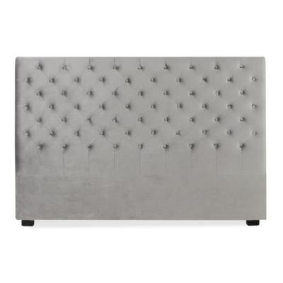 INTENSE DECO  T&ecirc;te de lit capitonn&eacute;e Constance 180cm Velours Gris
