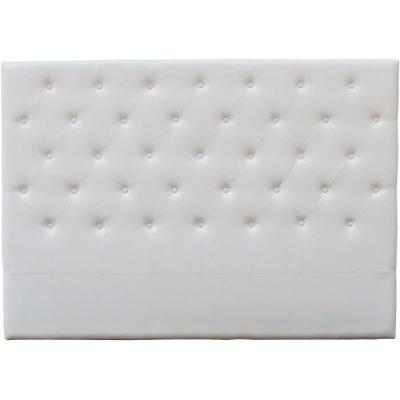 HABITAT ET JARDIN T&ecirc;te de lit capitonn&eacute;e ""D&eacute;co"" - 149 cm - Blanc - En PVC