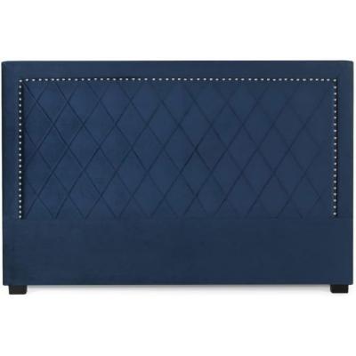 INTENSE DECO  T&ecirc;te de lit Nolwen Velours Bleu Fonc&eacute; 180cm