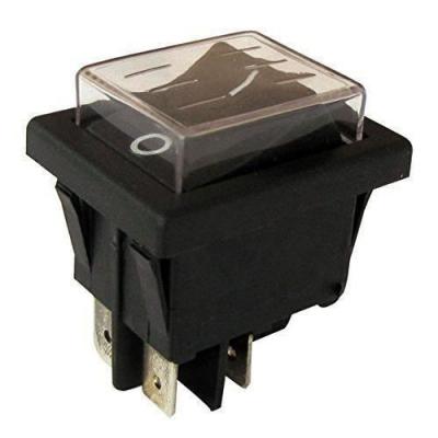 TIBELEC Interrupteur &agrave; bascule bipolaire Ext&eacute;rieur 37 30mm 15A 250V noir 