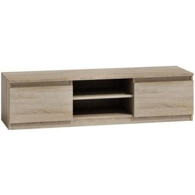 HUCOCO  - Meuble tv moderne pour salon 140 cm - Beige