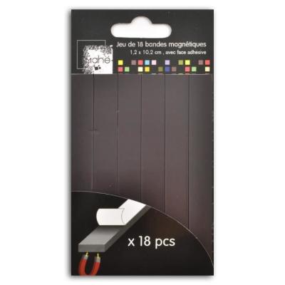 TOGA  QC37 Bande Aimant&eacute; Adh&eacute;sif Plastique Noir 1,3 x 10 x 0,3 cm
