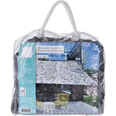 WERKA PRO Werkapro - Toile d'ombrage ajour&eacute;e grise 120 g/m2 3 x 3m