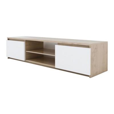 TOILINUX .com Meuble TV - Jack - Ch&ecirc;ne et Blanc - 120 x 36 x 40 cm