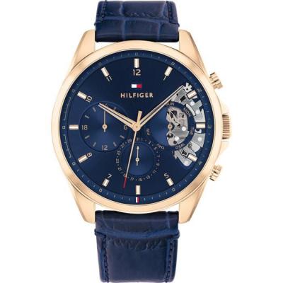 TOMMY HILFIGER  pour des Hommes Analogique Quartz Montre avec Bracelet en Cuir 1710451