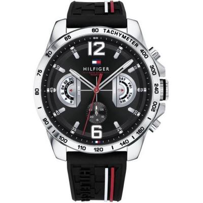 TOMMY HILFIGER -Montre Multi Dial pour Homme &agrave; movement Quartz en  Caoutchouc 1791473