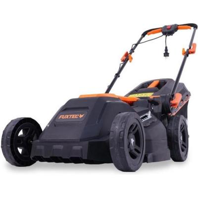 FUXTEC Tondeuse &agrave; Gazon &Eacute;lectrique Filaire  FX-RME38 1600W 38cm Noir Orange Batterie Lithium-Ion