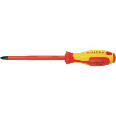 KNIPEX Tournevis pour vis &agrave; t&ecirc;te cruciforme PH3x150 VDE  98 24 03