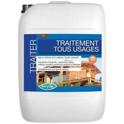 SARPAP  Traitement Du Bois Tous Usages Insecticide et Fongicide 20 L