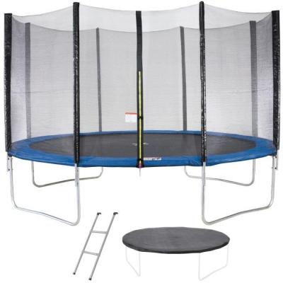 KANGUI Trampoline MAXI ECO &Oslash; 430 cm Bleu - Avec Filet, Echelle, Couverture de protection