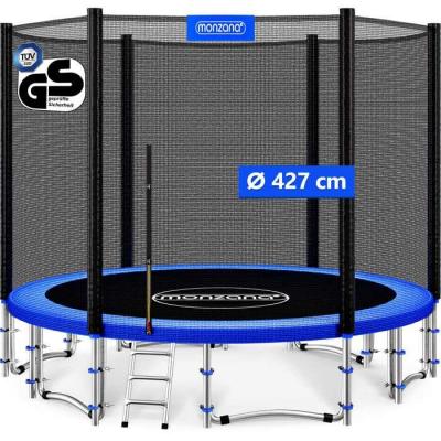 DEUBA Trampoline 427cm jardin et ext&eacute;rieur avec filet et &eacute;chelle