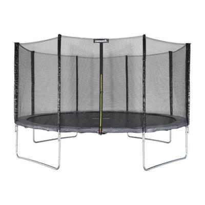 SWEEEK Trampoline &Oslash;400cm - Mercure gris avec son filet de protection - Trampoline de jardin 400cm 4m 