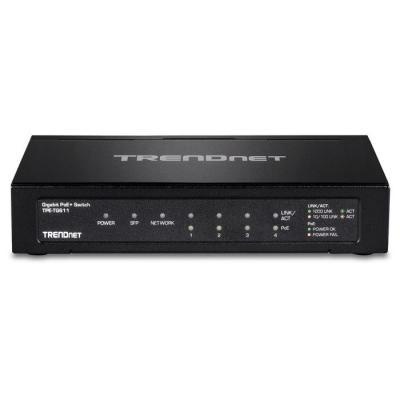 TRENDNET  6 Port Gigabit Power Over Ethernet+ Switch Noir