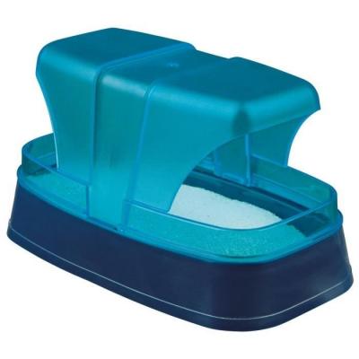 TRIXIE Baignoire Sable, Hamster - Souris, 17*10*10cm, Bleu Fonc&eacute; -