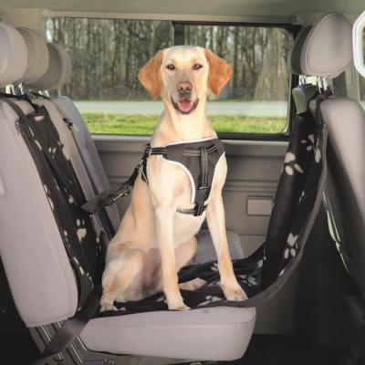 TRIXIE Housse de si&egrave;ge auto pour chiens 65 x 145 cm Noir et beige  Noir