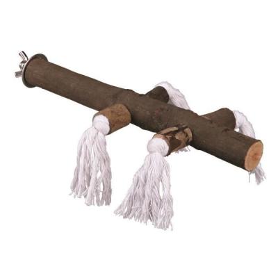 TRIXIE  Perchoir Naturel avec Corde pour Oiseaux 25 cm x 2.5 cm 1 Unit&eacute;