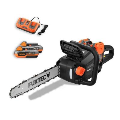 FUXTEC Tron&ccedil;onneuse batterie sans fil 2x20V  FX-E2KSSET - longueur de coupe 35cm, batteries & double chargeur