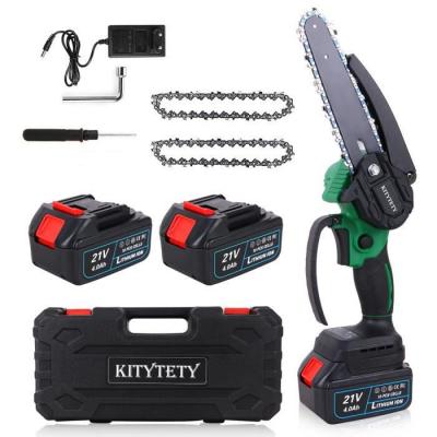 KITYTETY  ? Tron&ccedil;onneuse &agrave; batterie 6 pouces avec 2 batteries 21V 4.0Ah ? Moteur Brushless pour coupe pr&eacute;cise ? Id&eacute;ale pour &eacute;lagage et abattage