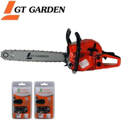 GT GARDEN Tron&ccedil;onneuse thermique 62 cm3, 3. 5 cv, guide 50 cm, 2 cha&icirc;nes