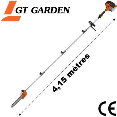 GT GARDEN Elagueuse thermique sur perche, 52 cm3, 3 cv, longueur 4.15 m&egrave;tres