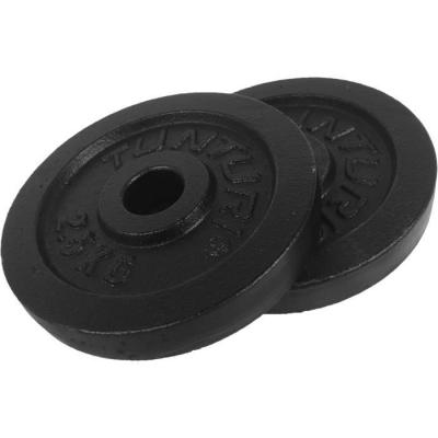TUNTURI  Disque musculation 2.50kg noir, la paire