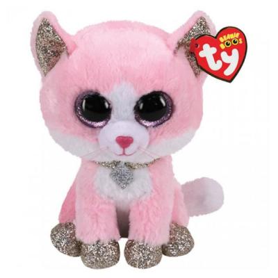 TY Porte-cl&eacute;s en peluche  Beanie Boo's Clip Fiona le Chat