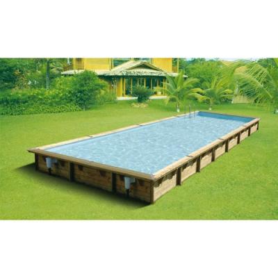 UBBINK Piscine bois Lin&eacute;a 11,00 x 5,00 x 1,40 m - Liner beige