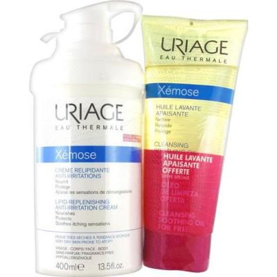 URIAGE  X&eacute;mose Cr&egrave;me 400 Ml + Huile Lavante 200 , 2 Unit&eacute; (Lot De 1)