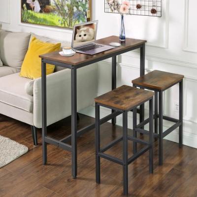 Table de Bar VASAGLE - Style Industriel - Marron - 100 x 40 x 90 cm 