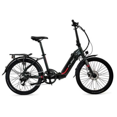 FLEBI V&eacute;lo de ville &eacute;lectrique pliant Swan 24 grey Autonomie 70km - Batterie 10.4Ah 