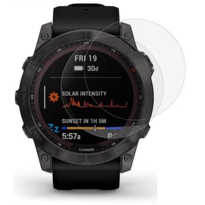 PHONILLICO Verre Tremp&eacute; pour Garmin Fenix 7 / 7 Solar / 7 Sapphire Solar [Lot de 2] Film Protection Ecran Montre Anti Rayure