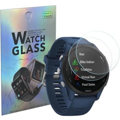 PHONILLICO Verre Tremp&eacute; pour Garmin Forerunner 255 / Forerunner 255 Music [Lot de 2] Film Protection Ecran Montre Anti Rayure