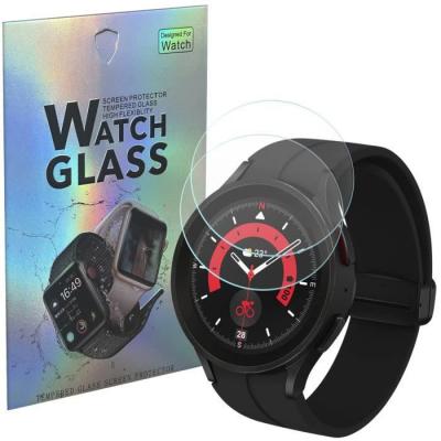 PHONILLICO Verre Tremp&eacute; pour Samsung Galaxy Watch 5 Pro 45mm [Lot de 2] Film Protection Ecran Montre Anti Rayure
