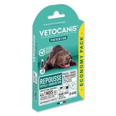 VETOCANIS Antiparasitaire Pour Chien Adulte  - Le Paquet De 8 Pipettes