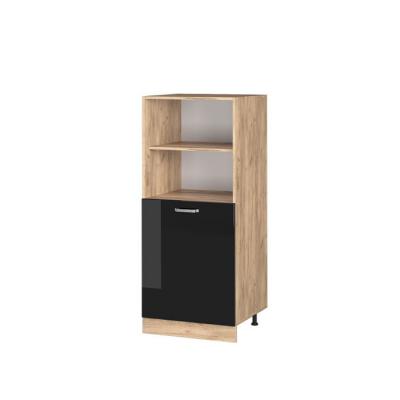 Vicco meuble pour four r-line, noir haute brillancech&ecirc;ne de force dor&eacute;, 60 cm 