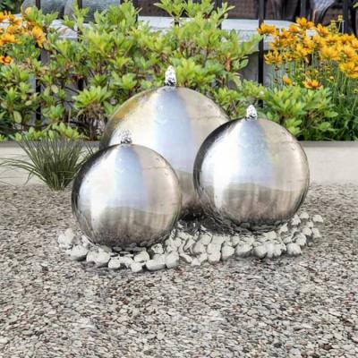 VIDAXL  3 pcs sph&egrave;res de fontaine de jardin avec led acier inoxydable 277506