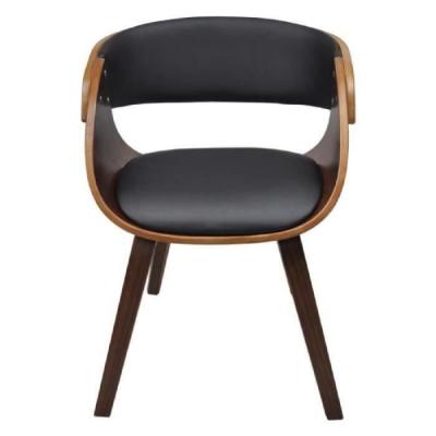 Vidaxl vidaXL Chaises de salle &agrave; manger 4pcs Marron Bois courb&eacute; et similicuir